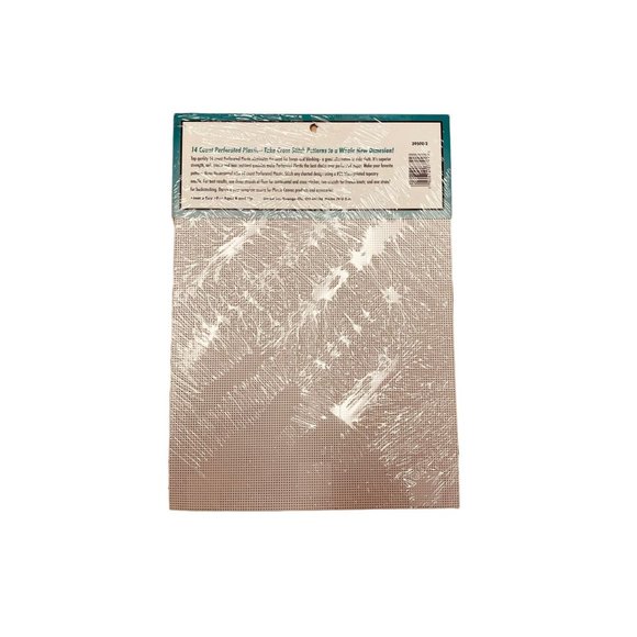 Darice Perforated Plastic Canvas Sheets for Cross Stitch White 8 1/4" x 11" - Picture 4 of 6